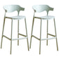 Stackable Plastic Indoor Counter Stools Low Back Scandinavian Bar Stools with Footrest Green 2 Piece Set Bar Stool(30"H) Clearhalo 'Bar Furniture' 'Bar Stools' 'bar_stools' 'furn' 'furn_bar_stools' 'furniture_bar_stools' 'Kitchen & Dining Furniture' 'kitchen&dining_furn' 'kitchen' 'kitchen_furn' Furniture' 4339784