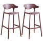 Stackable Plastic Indoor Counter Stools Low Back Scandinavian Bar Stools with Footrest Coffee 2 Piece Set Bar Stool(30"H) Clearhalo 'Bar Furniture' 'Bar Stools' 'bar_stools' 'furn' 'furn_bar_stools' 'furniture_bar_stools' 'Kitchen & Dining Furniture' 'kitchen&dining_furn' 'kitchen' 'kitchen_furn' Furniture' 4339785