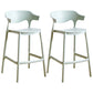 Stackable Plastic Indoor Counter Stools Low Back Scandinavian Bar Stools with Footrest Green 2 Piece Set Counter Stool(26"H) Clearhalo 'Bar Furniture' 'Bar Stools' 'bar_stools' 'furn' 'furn_bar_stools' 'furniture_bar_stools' 'Kitchen & Dining Furniture' 'kitchen&dining_furn' 'kitchen' 'kitchen_furn' Furniture' 4339793