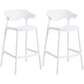Stackable Plastic Indoor Counter Stools Low Back Scandinavian Bar Stools with Footrest White 2 Piece Set Counter Stool(26"H) Clearhalo 'Bar Furniture' 'Bar Stools' 'bar_stools' 'furn' 'furn_bar_stools' 'furniture_bar_stools' 'Kitchen & Dining Furniture' 'kitchen&dining_furn' 'kitchen' 'kitchen_furn' Furniture' 4339796