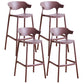 Stackable Plastic Indoor Counter Stools Low Back Scandinavian Bar Stools with Footrest Coffee 4 Piece Set Bar Stool(30"H) Clearhalo 'Bar Furniture' 'Bar Stools' 'bar_stools' 'furn' 'furn_bar_stools' 'furniture_bar_stools' 'Kitchen & Dining Furniture' 'kitchen&dining_furn' 'kitchen' 'kitchen_furn' Furniture' 4339803