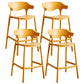 Stackable Plastic Indoor Counter Stools Low Back Scandinavian Bar Stools with Footrest Yellow 4 Piece Set Counter Stool(26"H) Clearhalo 'Bar Furniture' 'Bar Stools' 'bar_stools' 'furn' 'furn_bar_stools' 'furniture_bar_stools' 'Kitchen & Dining Furniture' 'kitchen&dining_furn' 'kitchen' 'kitchen_furn' Furniture' 4339810