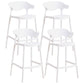 Stackable Plastic Indoor Counter Stools Low Back Scandinavian Bar Stools with Footrest White 4 Piece Set Counter Stool(26"H) Clearhalo 'Bar Furniture' 'Bar Stools' 'bar_stools' 'furn' 'furn_bar_stools' 'furniture_bar_stools' 'Kitchen & Dining Furniture' 'kitchen&dining_furn' 'kitchen' 'kitchen_furn' Furniture' 4339814