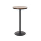 Industrial Style Bar Table Wood and Metal Pub Table for Coffee Shop 21.7"L x 21.7"W x 41.3"H Round Without Chairs Clearhalo 'Bar Furniture' 'Bar Tables' 'bar_tables' 'furn' 'furn_bar_tables' 'Furniture' 'furniture_bar_tables' 'Kitchen & Dining Furniture' 'kitchen&dining_furn' 'kitchen' 4342413