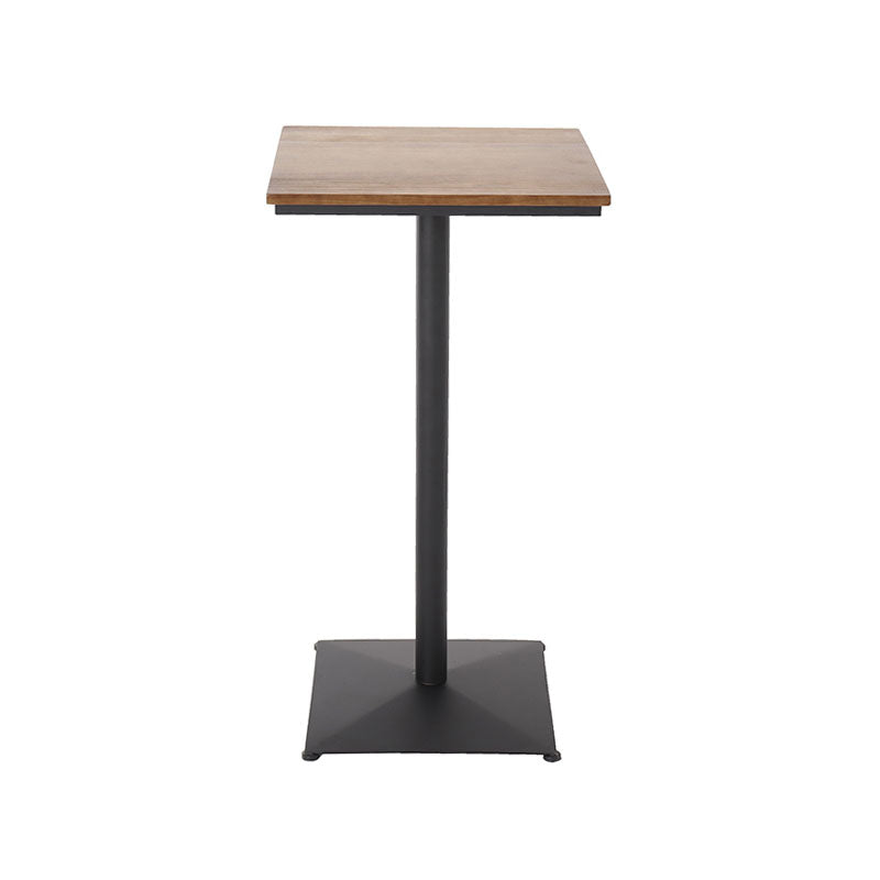 Industrial Style Bar Table Wood and Metal Pub Table for Coffee Shop 21.7"L x 21.7"W x 41.3"H Square Without Chairs Clearhalo 'Bar Furniture' 'Bar Tables' 'bar_tables' 'furn' 'furn_bar_tables' 'Furniture' 'furniture_bar_tables' 'Kitchen & Dining Furniture' 'kitchen&dining_furn' 'kitchen' 4342416