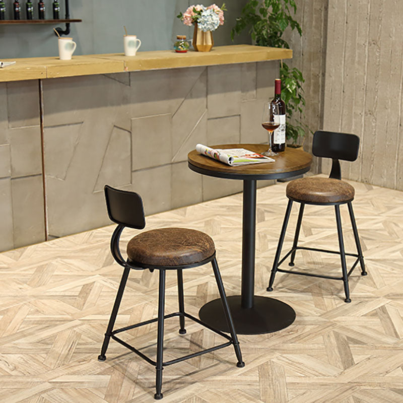 Industrial Style Bar Table Wood and Metal Pub Table for Coffee Shop Clearhalo 'Bar Furniture' 'Bar Tables' 'bar_tables' 'furn' 'furn_bar_tables' 'Furniture' 'furniture_bar_tables' 'Kitchen & Dining Furniture' 'kitchen&dining_furn' 'kitchen' 4342428