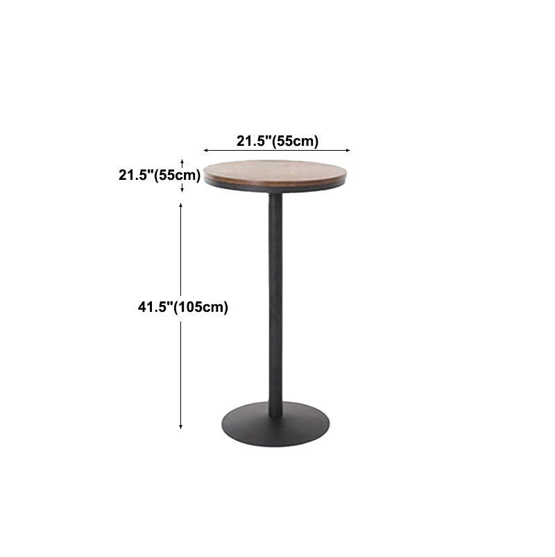 Industrial Style Bar Table Wood and Metal Pub Table for Coffee Shop Clearhalo 'Bar Furniture' 'Bar Tables' 'bar_tables' 'furn' 'furn_bar_tables' 'Furniture' 'furniture_bar_tables' 'Kitchen & Dining Furniture' 'kitchen&dining_furn' 'kitchen' 4342429
