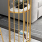Glam Style Storage Bar Table Gold Frame 42 Inch Height Table for Restaurant Clearhalo 'Bar Furniture' 'Bar Tables' 'bar_tables' 'furn' 'furn_bar_tables' 'Furniture' 'furniture_bar_tables' 'Kitchen & Dining Furniture' 'kitchen&dining_furn' 'kitchen' 4342438
