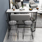 Glam Style Storage Bar Table Gold Frame 42 Inch Height Table for Restaurant Black White Without Chairs Clearhalo 'Bar Furniture' 'Bar Tables' 'bar_tables' 'furn' 'furn_bar_tables' 'Furniture' 'furniture_bar_tables' 'Kitchen & Dining Furniture' 'kitchen&dining_furn' 'kitchen' 4342441