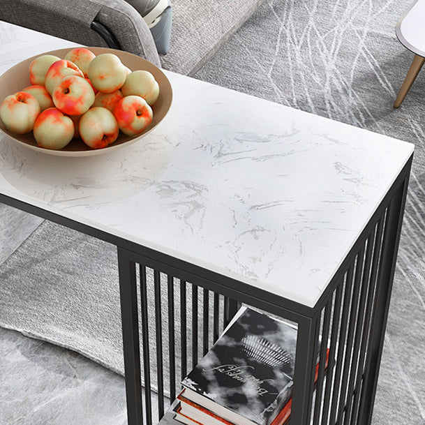 Contemporary Bar Dining Table Double Pedestal Bar Height Table with Shelf Clearhalo 'Bar Furniture' 'Bar Tables' 'bar_tables' 'furn' 'furn_bar_tables' 'Furniture' 'furniture_bar_tables' 'Kitchen & Dining Furniture' 'kitchen&dining_furn' 'kitchen' 4342548