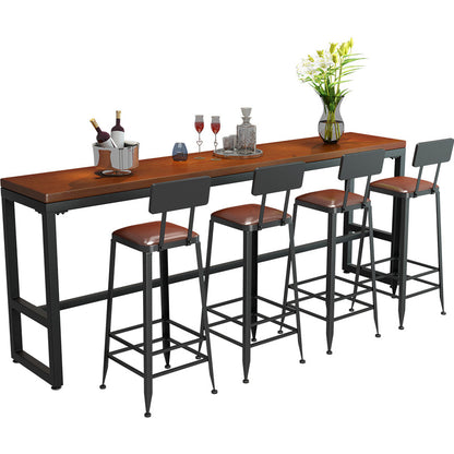 Contemporary Rectangle Bar Dining Table Wood Bar Height Table 42-Inch Top Without Chairs Clearhalo 'Bar Furniture' 'Bar Tables' 'bar_tables' 'furn' 'furn_bar_tables' 'Furniture' 'furniture_bar_tables' 'Kitchen & Dining Furniture' 'kitchen&dining_furn' 'kitchen' 4342559