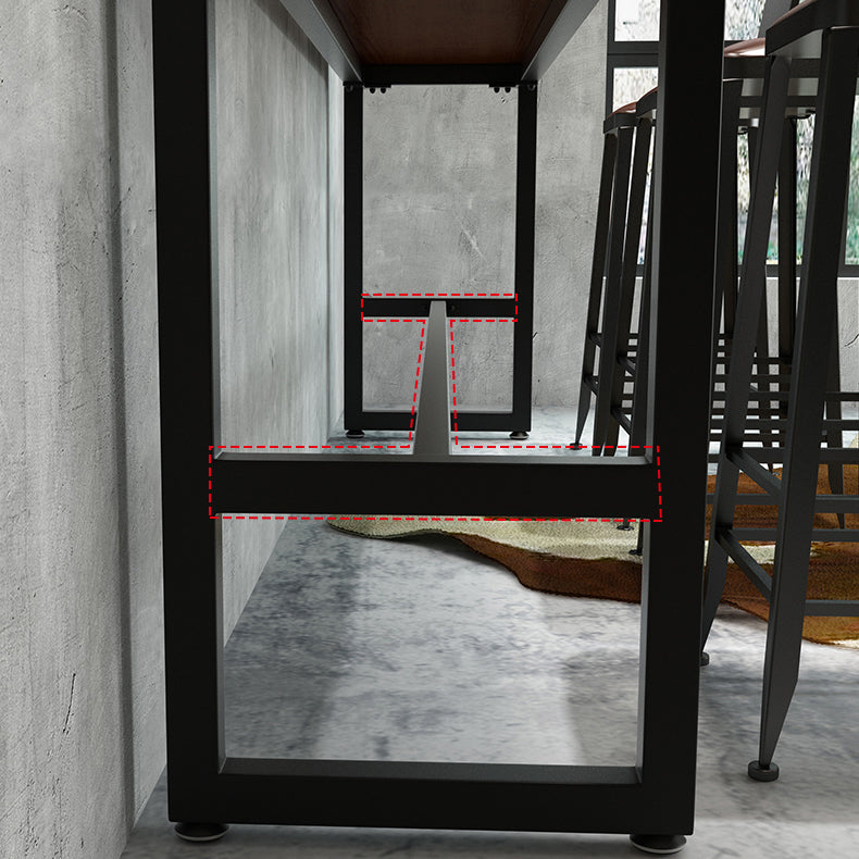 Contemporary Rectangle Bar Dining Table Wood Bar Height Table 42-Inch Top Clearhalo 'Bar Furniture' 'Bar Tables' 'bar_tables' 'furn' 'furn_bar_tables' 'Furniture' 'furniture_bar_tables' 'Kitchen & Dining Furniture' 'kitchen&dining_furn' 'kitchen' 4342562