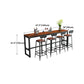 Contemporary Rectangle Bar Dining Table Wood Bar Height Table 42-Inch Top Clearhalo 'Bar Furniture' 'Bar Tables' 'bar_tables' 'furn' 'furn_bar_tables' 'Furniture' 'furniture_bar_tables' 'Kitchen & Dining Furniture' 'kitchen&dining_furn' 'kitchen' 4342568