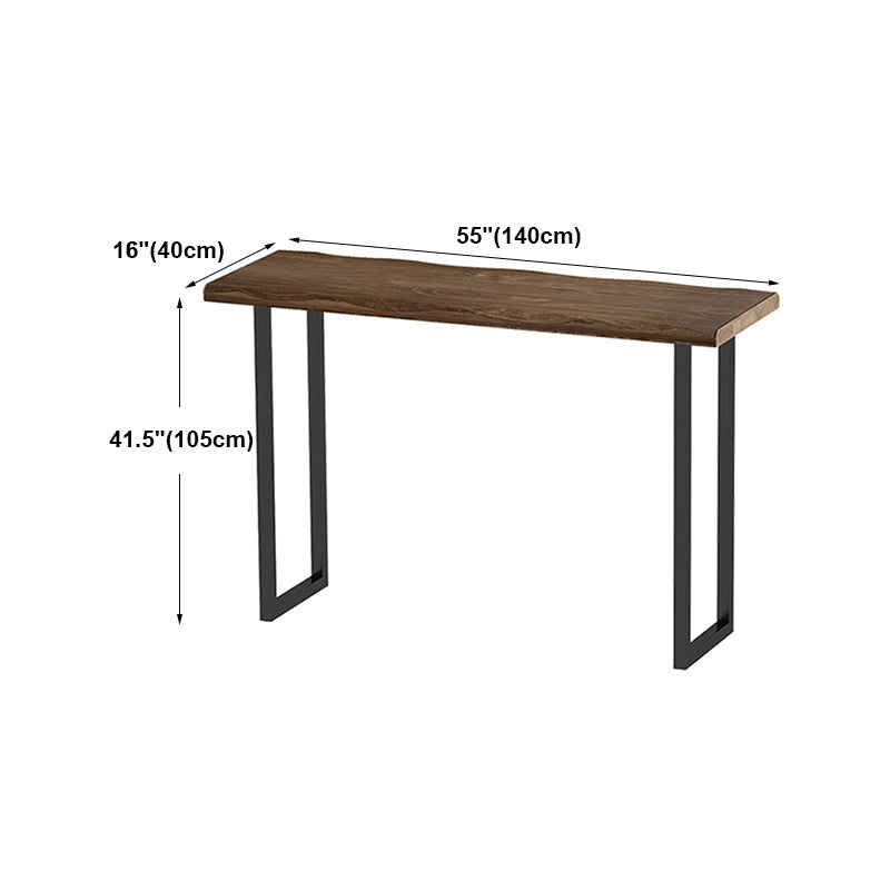 Contemporary Rectangle Bar Dining Table Wood Sled Bar Height Table in Brown Clearhalo 'Bar Furniture' 'Bar Tables' 'bar_tables' 'furn' 'furn_bar_tables' 'Furniture' 'furniture_bar_tables' 'Kitchen & Dining Furniture' 'kitchen&dining_furn' 'kitchen' 4342587
