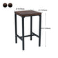 Contemporary Square Bar Dining Table Wood Trestle Bar Height Table in Brown Clearhalo 'Bar Furniture' 'Bar Tables' 'bar_tables' 'furn' 'furn_bar_tables' 'Furniture' 'furniture_bar_tables' 'Kitchen & Dining Furniture' 'kitchen&dining_furn' 'kitchen' 4342606