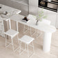 Cafe and Break-room Bistro Accent Dining Table Modern Stone Double Pedestal Counter Table Clearhalo 'Bar Furniture' 'Bar Tables' 'bar_tables' 'furn' 'furn_bar_tables' 'Furniture' 'furniture_bar_tables' 'Kitchen & Dining Furniture' 'kitchen&dining_furn' 'kitchen' 4342609