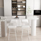 Cafe and Break-room Bistro Accent Dining Table Modern Stone Double Pedestal Counter Table Clearhalo 'Bar Furniture' 'Bar Tables' 'bar_tables' 'furn' 'furn_bar_tables' 'Furniture' 'furniture_bar_tables' 'Kitchen & Dining Furniture' 'kitchen&dining_furn' 'kitchen' 4342610