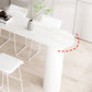 Cafe and Break-room Bistro Accent Dining Table Modern Stone Double Pedestal Counter Table Clearhalo 'Bar Furniture' 'Bar Tables' 'bar_tables' 'furn' 'furn_bar_tables' 'Furniture' 'furniture_bar_tables' 'Kitchen & Dining Furniture' 'kitchen&dining_furn' 'kitchen' 4342614
