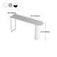 Cafe and Break-room Bistro Accent Dining Table Modern Stone Double Pedestal Counter Table Clearhalo 'Bar Furniture' 'Bar Tables' 'bar_tables' 'furn' 'furn_bar_tables' 'Furniture' 'furniture_bar_tables' 'Kitchen & Dining Furniture' 'kitchen&dining_furn' 'kitchen' 4342620
