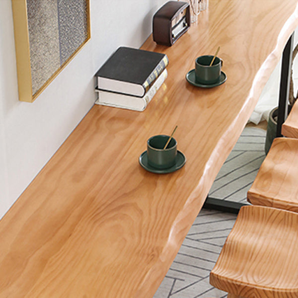 Contemporary Rectangle Bar Dining Table Wood Bar Height Table with Sled Base Clearhalo 'Bar Furniture' 'Bar Tables' 'bar_tables' 'furn' 'furn_bar_tables' 'Furniture' 'furniture_bar_tables' 'Kitchen & Dining Furniture' 'kitchen&dining_furn' 'kitchen' 4342631