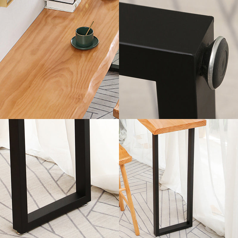 Contemporary Rectangle Bar Dining Table Wood Bar Height Table with Sled Base Clearhalo 'Bar Furniture' 'Bar Tables' 'bar_tables' 'furn' 'furn_bar_tables' 'Furniture' 'furniture_bar_tables' 'Kitchen & Dining Furniture' 'kitchen&dining_furn' 'kitchen' 4342632