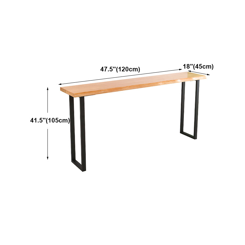 Contemporary Rectangle Bar Dining Table Wood Bar Height Table with Sled Base Clearhalo 'Bar Furniture' 'Bar Tables' 'bar_tables' 'furn' 'furn_bar_tables' 'Furniture' 'furniture_bar_tables' 'Kitchen & Dining Furniture' 'kitchen&dining_furn' 'kitchen' 4342637