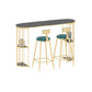Contemporary Storage Counter Height Table Oval Double Pedestal Table Only Black-Gold Without Chairs Clearhalo 'Bar Furniture' 'Bar Tables' 'bar_tables' 'furn' 'furn_bar_tables' 'Furniture' 'furniture_bar_tables' 'Kitchen & Dining Furniture' 'kitchen&dining_furn' 'kitchen' 4342662