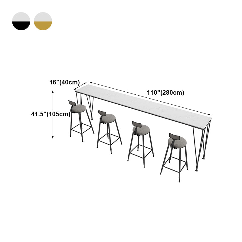 Modern Rectangle Legs Bistro Bar Desk Cafe Counter Height Table(only table) Clearhalo 'Bar Furniture' 'Bar Tables' 'bar_tables' 'furn' 'furn_bar_tables' 'Furniture' 'furniture_bar_tables' 'Kitchen & Dining Furniture' 'kitchen&dining_furn' 'kitchen' 4342718