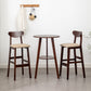 Contemporary Round Bar Dining Table Wood Bar Height Table with Shelves Clearhalo 'Bar Furniture' 'Bar Tables' 'bar_tables' 'furn' 'furn_bar_tables' 'Furniture' 'furniture_bar_tables' 'Kitchen & Dining Furniture' 4342744