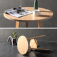 Contemporary Round Bar Dining Table Wood Bar Height Table with Shelves Clearhalo 'Bar Furniture' 'Bar Tables' 'bar_tables' 'furn' 'furn_bar_tables' 'Furniture' 'furniture_bar_tables' 'Kitchen & Dining Furniture' 4342746