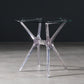 31.5" Modern Style Dining Table Round Glass Pedestal Dining Table for Home Use Clear Clear Without Chairs Clearhalo ' dining_table' 'Dining Tables & Seating' 'Dining Tables' 'furn' 'furn_dining_table' 'Furniture' 'furniture_dining_table' 'Kitchen & Dining Furniture' 'kitchen&dining_furn' 'kitchen' 'kitchen_dining_table' 4342801