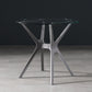 31.5" Modern Style Dining Table Round Glass Pedestal Dining Table for Home Use Clear Gray Without Chairs Clearhalo ' dining_table' 'Dining Tables & Seating' 'Dining Tables' 'furn' 'furn_dining_table' 'Furniture' 'furniture_dining_table' 'Kitchen & Dining Furniture' 'kitchen&dining_furn' 'kitchen' 'kitchen_dining_table' 4342822