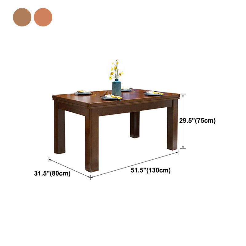 Mid-Century Modern Rectangle Dining Table Solid Wood Dining Table with 4 Legs Clearhalo ' dining_table' 'Dining Tables & Seating' 'Dining Tables' 'furn' 'furn_dining_table' 'Furniture' 'furniture_dining_table' 'Kitchen & Dining Furniture' 'kitchen&dining_furn' 'kitchen' 'kitchen_dining_table' 4342835