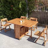 Mid-Century Dining Table Solid Wood Drop-Leaf Table for Home Use, 51"L x 35"W x 29.5"H Clearhalo ' dining_table' 'Dining Tables & Seating' 'Dining Tables' 'furn' 'furn_dining_table' 'Furniture' 'furniture_dining_table' 'Kitchen & Dining Furniture' 'kitchen&dining_furn' 'kitchen' 'kitchen_dining_table' 4342869