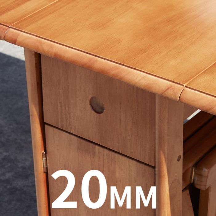 Mid-Century Dining Table Solid Wood Drop-Leaf Table for Home Use, 51"L x 35"W x 29.5"H Clearhalo ' dining_table' 'Dining Tables & Seating' 'Dining Tables' 'furn' 'furn_dining_table' 'Furniture' 'furniture_dining_table' 'Kitchen & Dining Furniture' 'kitchen&dining_furn' 'kitchen' 'kitchen_dining_table' 4342875