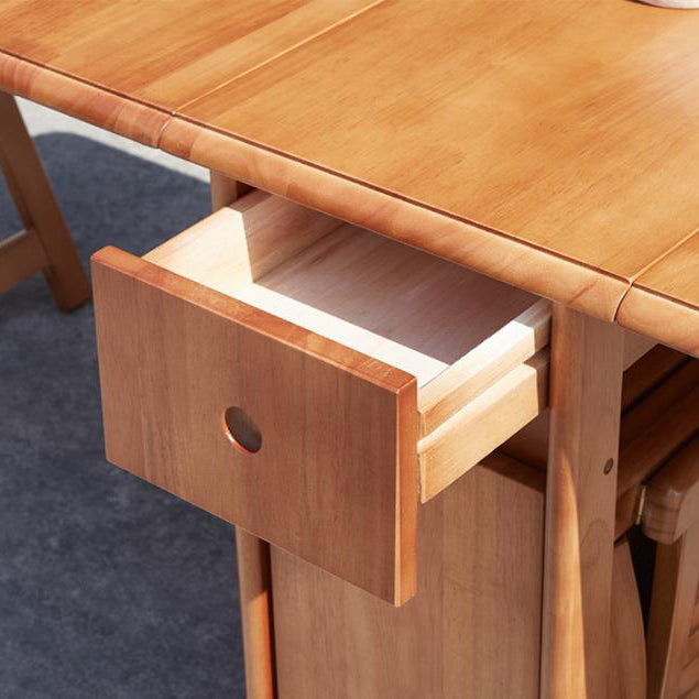 Mid-Century Dining Table Solid Wood Drop-Leaf Table for Home Use, 51"L x 35"W x 29.5"H Clearhalo ' dining_table' 'Dining Tables & Seating' 'Dining Tables' 'furn' 'furn_dining_table' 'Furniture' 'furniture_dining_table' 'Kitchen & Dining Furniture' 'kitchen&dining_furn' 'kitchen' 'kitchen_dining_table' 4342876