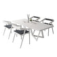 Rectangle Industrial Style Dining Table White Top Fixed Table with Solid Wood White Without Chairs Clearhalo ' dining_table' 'Dining Tables & Seating' 'Dining Tables' 'furn' 'furn_dining_table' 'Furniture' 'furniture_dining_table' 'Kitchen & Dining Furniture' 'kitchen&dining_furn' 'kitchen' 'kitchen_dining_table' 4342880