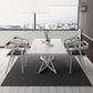 Rectangle Industrial Style Dining Table White Top Fixed Table with Solid Wood Clearhalo ' dining_table' 'Dining Tables & Seating' 'Dining Tables' 'furn' 'furn_dining_table' 'Furniture' 'furniture_dining_table' 'Kitchen & Dining Furniture' 'kitchen&dining_furn' 'kitchen' 'kitchen_dining_table' 4342888