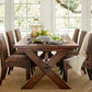 Rectangle Mid-Century Dining Table Brown Tone Fixed Table with Pinewood Solid Wood 70.9"L x 31.5"W x 29.5"H Without Chairs Clearhalo ' dining_table' 'Dining Tables & Seating' 'Dining Tables' 'furn' 'furn_dining_table' 'Furniture' 'furniture_dining_table' 'Kitchen & Dining Furniture' 'kitchen&dining_furn' 'kitchen' 'kitchen_dining_table' 4342926