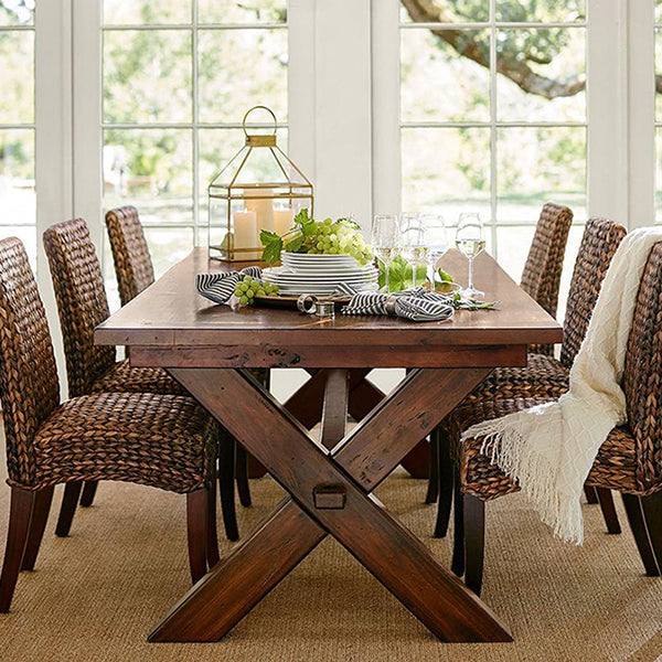 Rectangle Mid-Century Dining Table Brown Tone Fixed Table with Pinewood Solid Wood 70.9"L x 31.5"W x 29.5"H Without Chairs Clearhalo ' dining_table' 'Dining Tables & Seating' 'Dining Tables' 'furn' 'furn_dining_table' 'Furniture' 'furniture_dining_table' 'Kitchen & Dining Furniture' 'kitchen&dining_furn' 'kitchen' 'kitchen_dining_table' 4342926