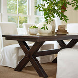 Rectangle Mid-Century Dining Table Brown Tone Fixed Table with Pinewood Solid Wood Clearhalo ' dining_table' 'Dining Tables & Seating' 'Dining Tables' 'furn' 'furn_dining_table' 'Furniture' 'furniture_dining_table' 'Kitchen & Dining Furniture' 'kitchen&dining_furn' 'kitchen' 'kitchen_dining_table' 4342931