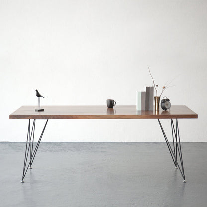 Rectangle Industrial Style Dining Table Wood Fixed Table with Solid Wood Legs 47.2"L x 23.6"W x 29.5"H Without Chairs Clearhalo ' dining_table' 'Dining Tables & Seating' 'Dining Tables' 'furn' 'furn_dining_table' 'Furniture' 'furniture_dining_table' 'Kitchen & Dining Furniture' 'kitchen&dining_furn' 'kitchen' 'kitchen_dining_table' 4342957