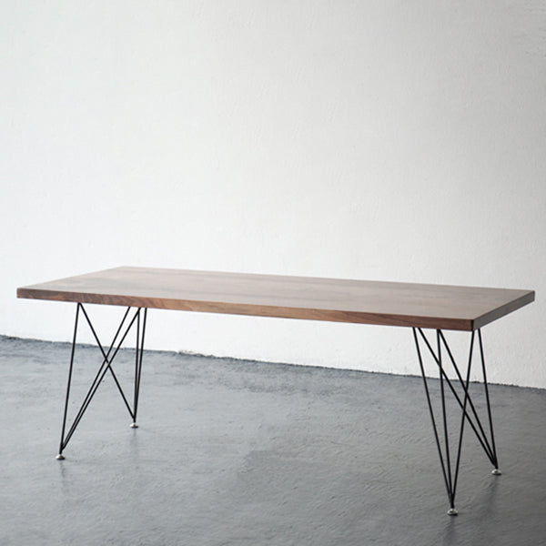 Rectangle Industrial Style Dining Table Wood Fixed Table with Solid Wood Legs 55.1"L x 27.6"W x 29.5"H Without Chairs Clearhalo ' dining_table' 'Dining Tables & Seating' 'Dining Tables' 'furn' 'furn_dining_table' 'Furniture' 'furniture_dining_table' 'Kitchen & Dining Furniture' 'kitchen&dining_furn' 'kitchen' 'kitchen_dining_table' 4342958
