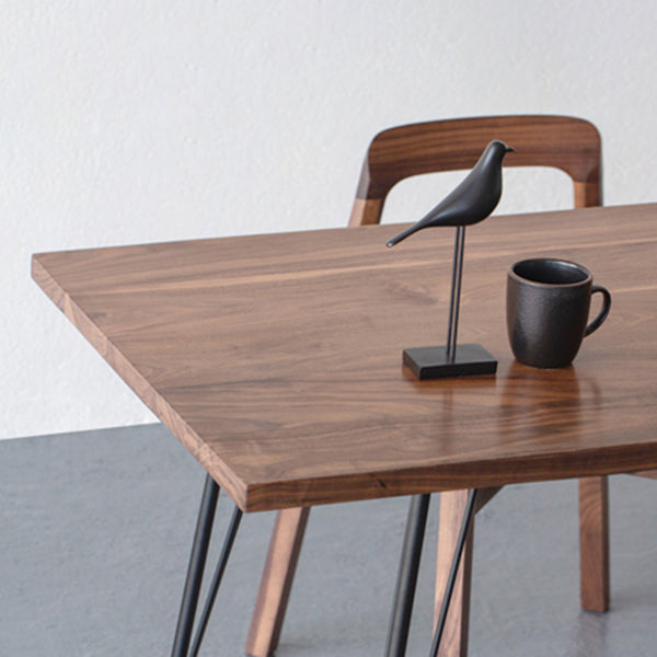 Rectangle Industrial Style Dining Table Wood Fixed Table with Solid Wood Clearhalo ' dining_table' 'Dining Tables & Seating' 'Dining Tables' 'furn' 'furn_dining_table' 'Furniture' 'furniture_dining_table' 'Kitchen & Dining Furniture' 'kitchen&dining_furn' 'kitchen' 'kitchen_dining_table' 4342963