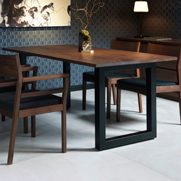 Rectangle Industrial Style Dining Table Wood Fixed Table with Solid Wood Clearhalo ' dining_table' 'Dining Tables & Seating' 'Dining Tables' 'furn' 'furn_dining_table' 'Furniture' 'furniture_dining_table' 'Kitchen & Dining Furniture' 'kitchen&dining_furn' 'kitchen' 'kitchen_dining_table' 4342967