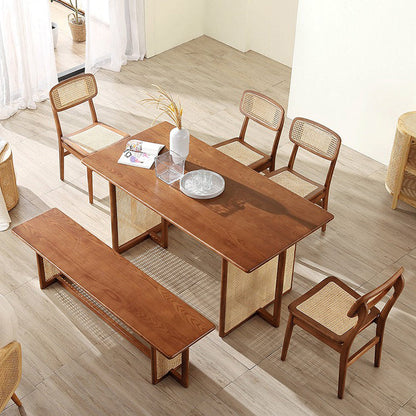 Industrial Solid Wood Brown Dining Table Rectangle Standard Dining Table for Kitchen 47.2"L x 33.5"W x 29.5"H Without Chairs Clearhalo ' dining_table' 'Dining Tables & Seating' 'Dining Tables' 'furn' 'furn_dining_table' 'Furniture' 'furniture_dining_table' 'Kitchen & Dining Furniture' 'kitchen&dining_furn' 'kitchen' 'kitchen_dining_table' 4342974