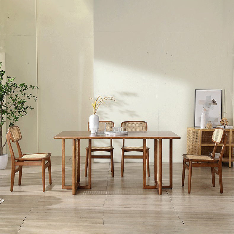 Industrial Solid Wood Brown Dining Table Rectangle Standard Dining Table for Kitchen 70.9"L x 33.5"W x 29.5"H Without Chairs Clearhalo ' dining_table' 'Dining Tables & Seating' 'Dining Tables' 'furn' 'furn_dining_table' 'Furniture' 'furniture_dining_table' 'Kitchen & Dining Furniture' 'kitchen&dining_furn' 'kitchen' 'kitchen_dining_table' 4342977