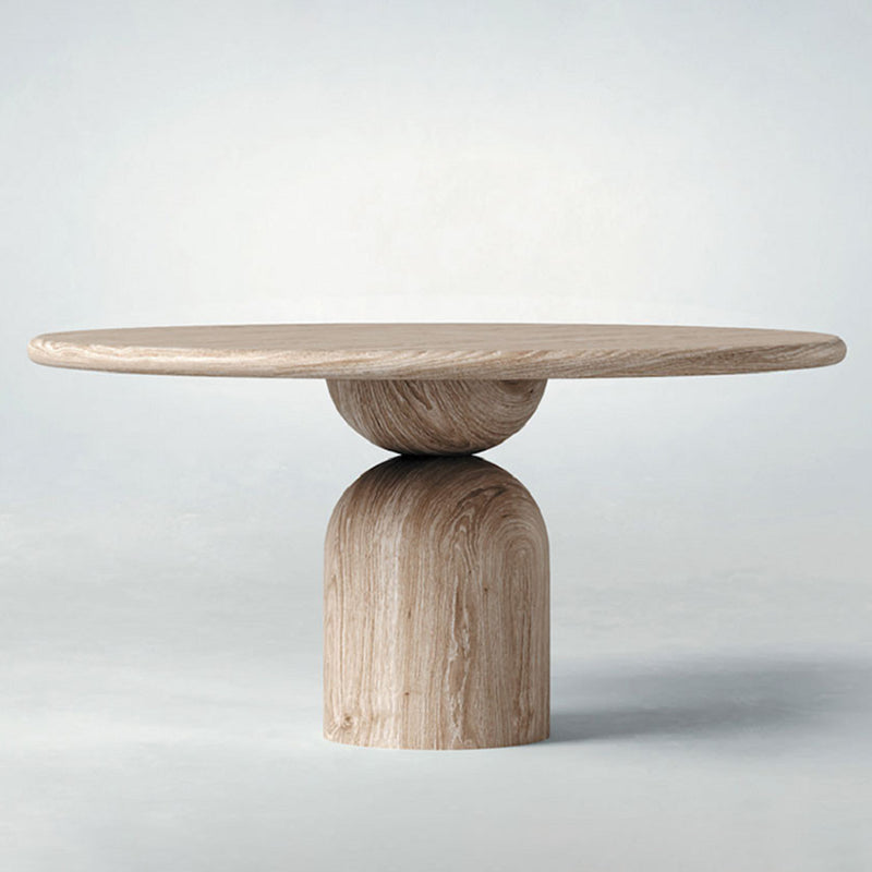Solid Wood Simplicity Dining Table Round Fixed Table for Dining Room 31.5"L x 31.5"W x 29.5"H Without Chairs Clearhalo ' dining_table' 'Dining Tables & Seating' 'Dining Tables' 'furn' 'furn_dining_table' 'Furniture' 'furniture_dining_table' 'Kitchen & Dining Furniture' 'kitchen&dining_furn' 'kitchen' 'kitchen_dining_table' 4342990