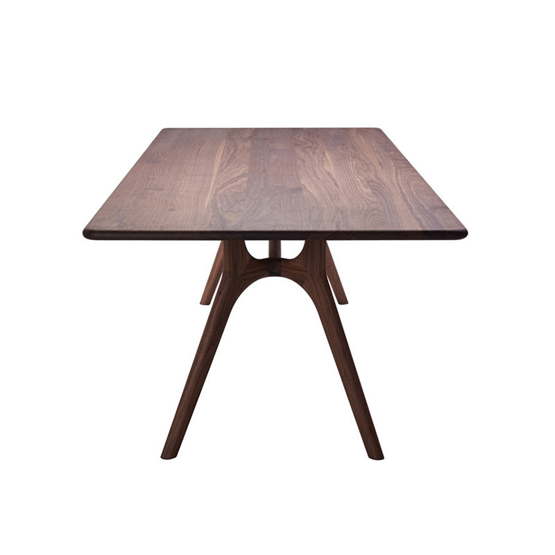 Rectangle Wood Dining Table Pine Solid Wood Table Modern with Trestle Base 86.6"L x 35.4"W x 29.5"H Brown Clearhalo ' dining_table' 'Dining Tables & Seating' 'Dining Tables' 'Furniture' 'furniture_dining_table' 'Kitchen & Dining Furniture' 'kitchen&dining_furn' 'kitchen' 'kitchen_dining_table' 4343014