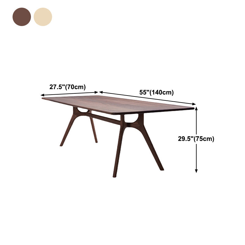 Rectangle Wood Dining Table Pine Solid Wood Table Modern with Trestle Base Clearhalo ' dining_table' 'Dining Tables & Seating' 'Dining Tables' 'Furniture' 'furniture_dining_table' 'Kitchen & Dining Furniture' 'kitchen&dining_furn' 'kitchen' 'kitchen_dining_table' 4343019